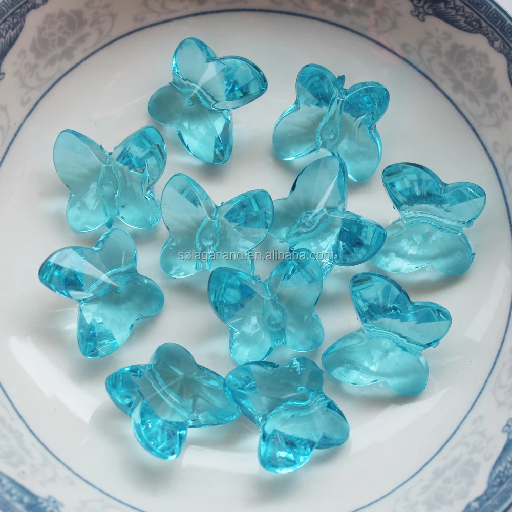 Модные прозрачные акриловые бусины в форме бабочки 10 мм 17 мм, пластиковые бусины для одежды, бусины для девочек, распродажа