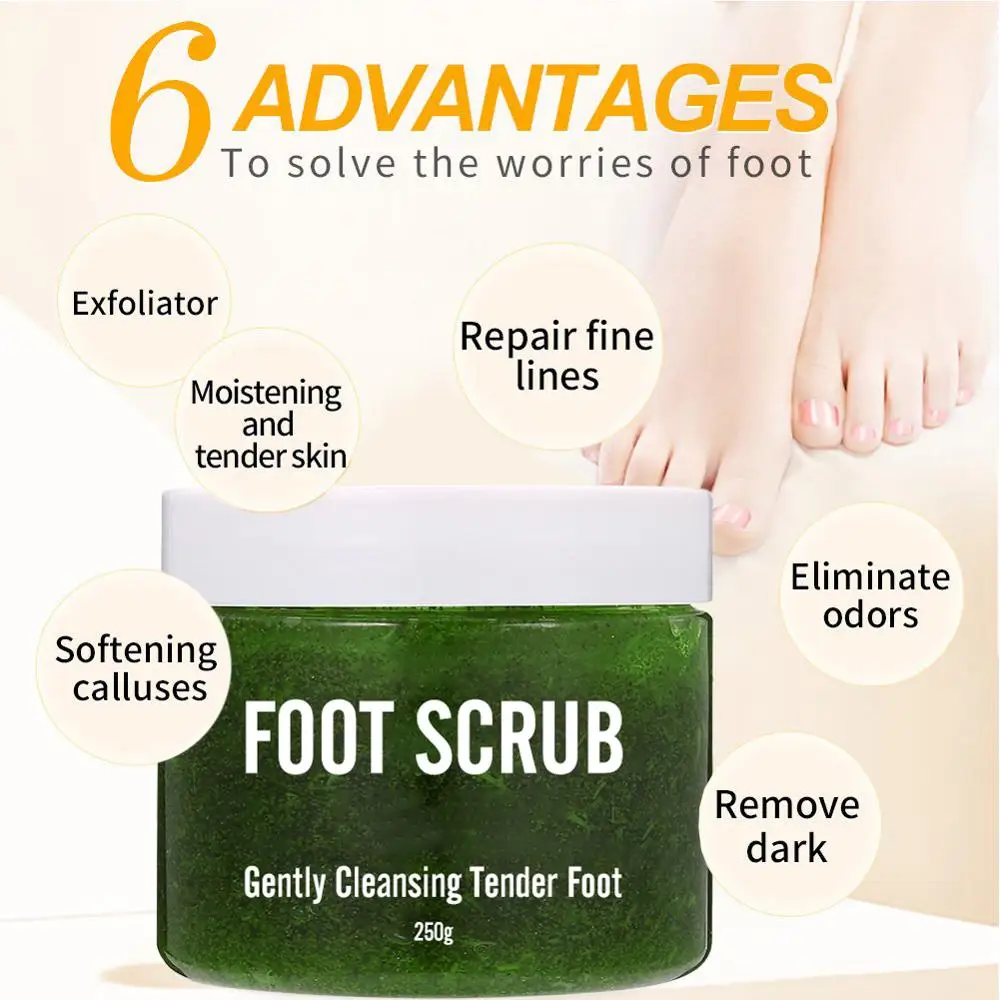 
Private Label Wholesale Foot Care Whitening and moisturizing Exfoliating Organic Foot Scrub 