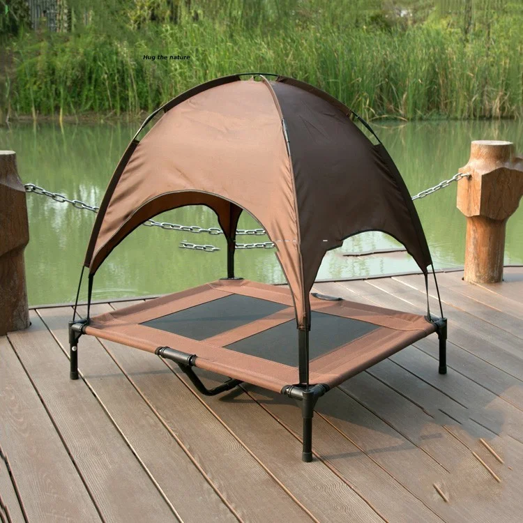 Elevated Dog Bed - Raised Pet Cot In or Out-Door Cots for Dog Cots  with Canopy Shade cama para mascotas gatos