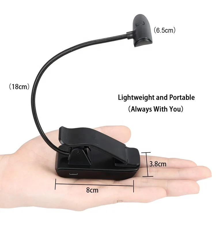 
Rechargeable USB book light reading lamp Flexible Book lamp dimmer Clip on table Desk Lamp for Notebook Laptop PC Computers 