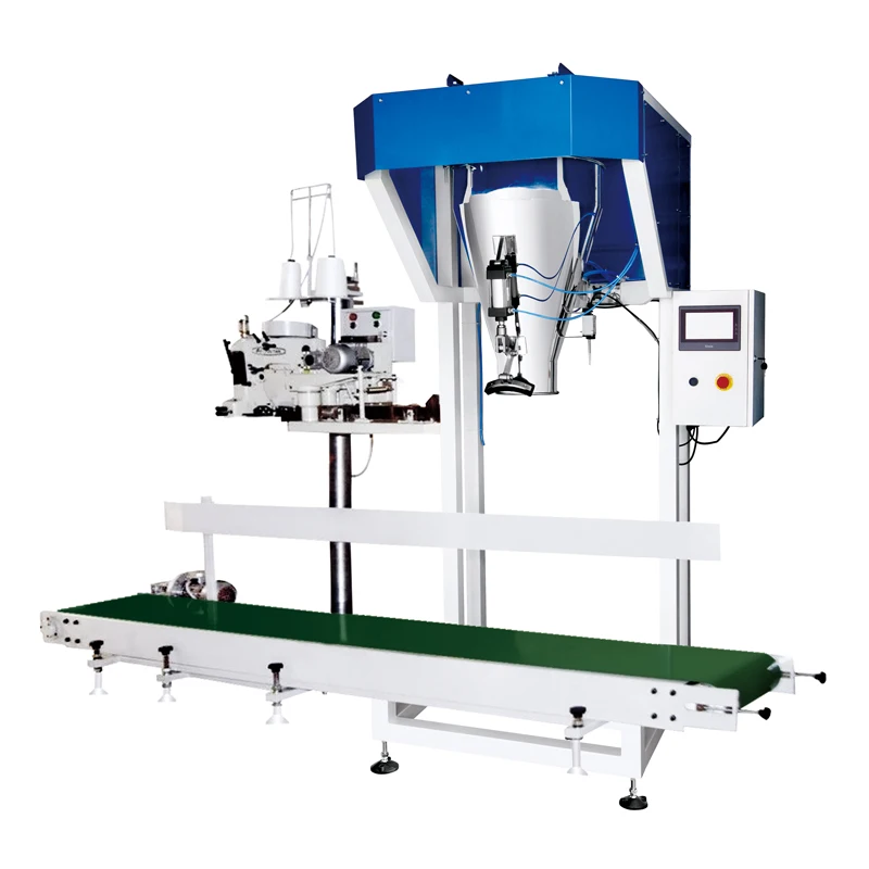 Automatic single head fluid bulk weigher food packaging machine for packing 5-50kg rice peanuts beans