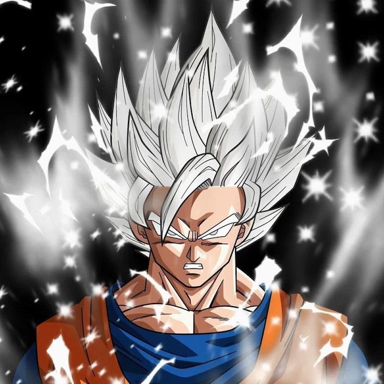 Synthetic cosplay white Dragon ball super Saiyan wig