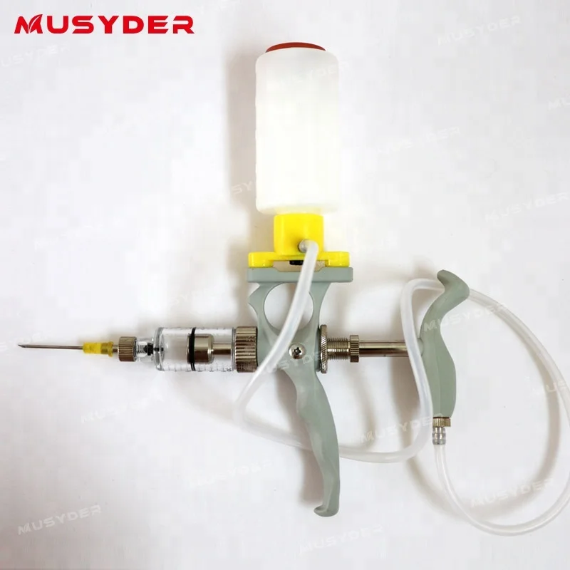 Factory Price Manufacturer Supplier Animal Continuously Vaccination Syringe Gun With Medicinal Bottle