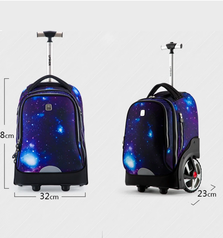 
Whole sale new pattern designs high quality single handle trolley with big mute wheel laptop compartment 