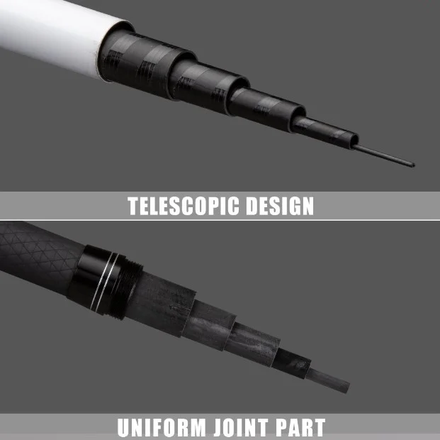 Carbon bolognese fishing rod telescopic  tele pole fishing rod