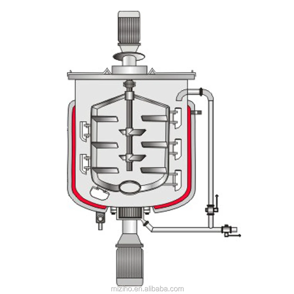 500L 1000L heating mixing homogenous cosmetic machinery shampoo mixer