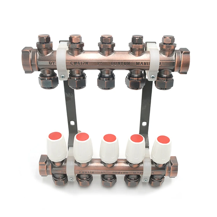 Brass Water Plumbing Manifolds For Underfloor Heating