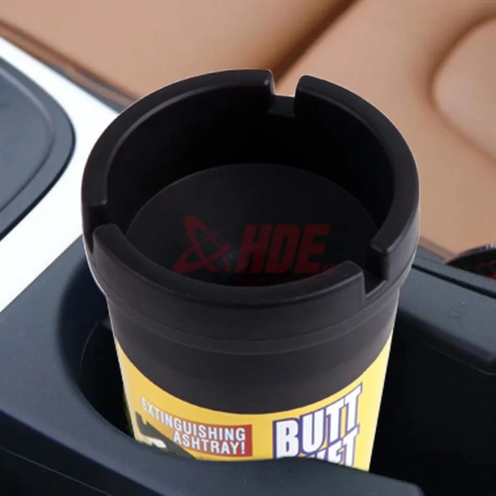 Car Ashtray, Easy Clean Up Detachable Stainless Car Ashtray with Lid Blue Led Light and Removable Lighter for Most Car Cup Holde