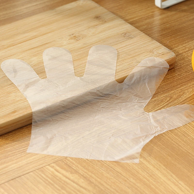 Heavy Duty food grade 6 Mil Thickness disposable polyethylene gloves for lobster eating food service