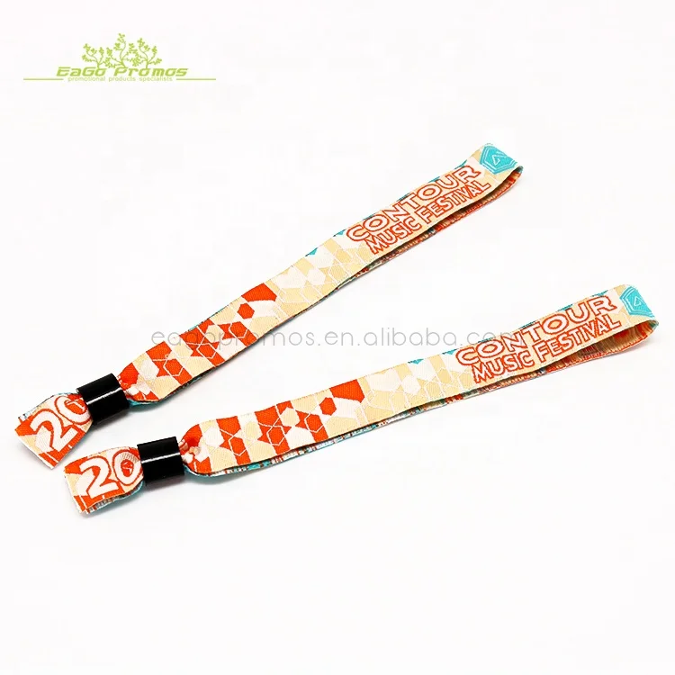 2024 2025 Customize concert events disposable woven bracelet With one direction events fabric wristbands
