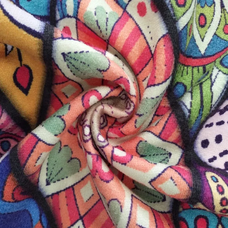 Custom Sublimation Printed Non Slip Microfiber boho reusable Yoga Towel