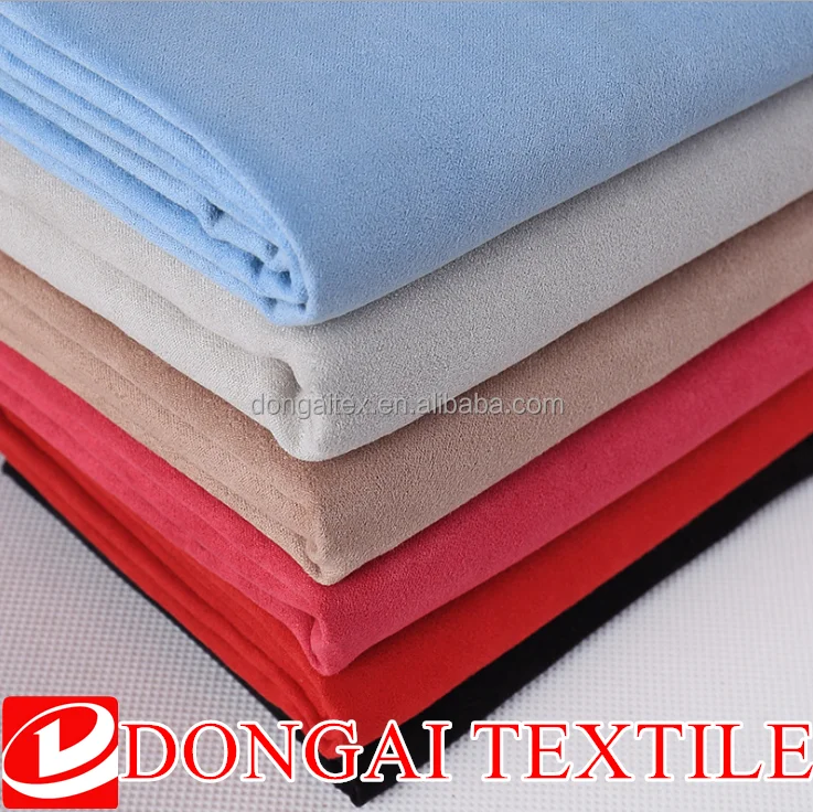 100% acrylic Microfiber fabric 100% polyester micro fleece fabric faux suede for sofa