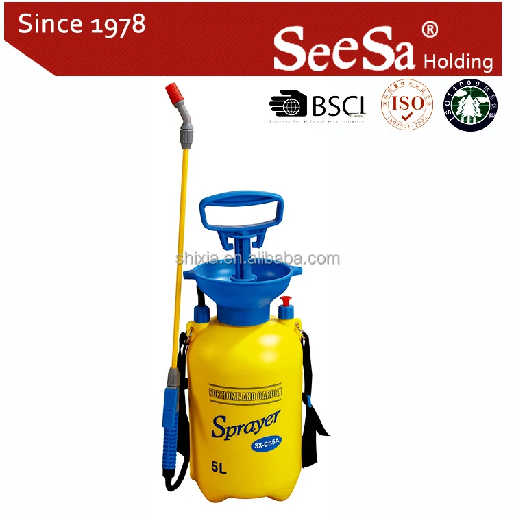 Seesa Garden 5L Plastic High Pressure Pump Chemical Sprayer