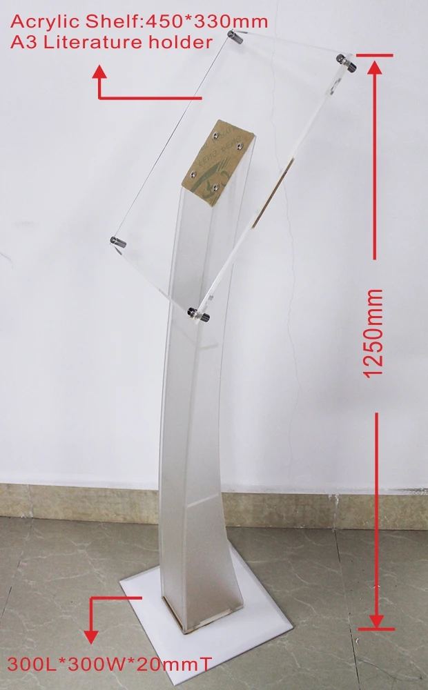 High Quality Acrylic Clear Acrylic POP Floor Standing Poster Display Sign Holder Stand for Hotel Trade show Exhibition
