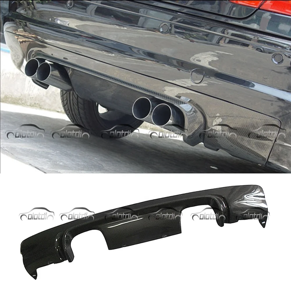 CSL Style Carbon Fiber Fins Spoiler Wing Splitter Rear Lip Bumper Diffuser For BMW E46 M3 Wide Body Kit