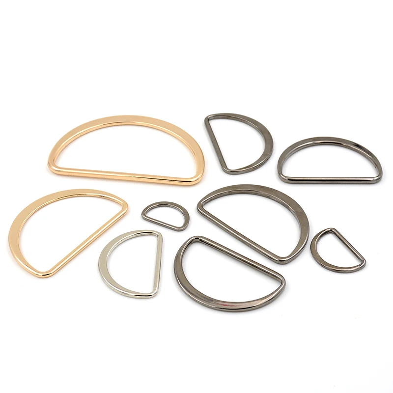 
Interlocking zinc alloy metal D shaped belt metal buckle 