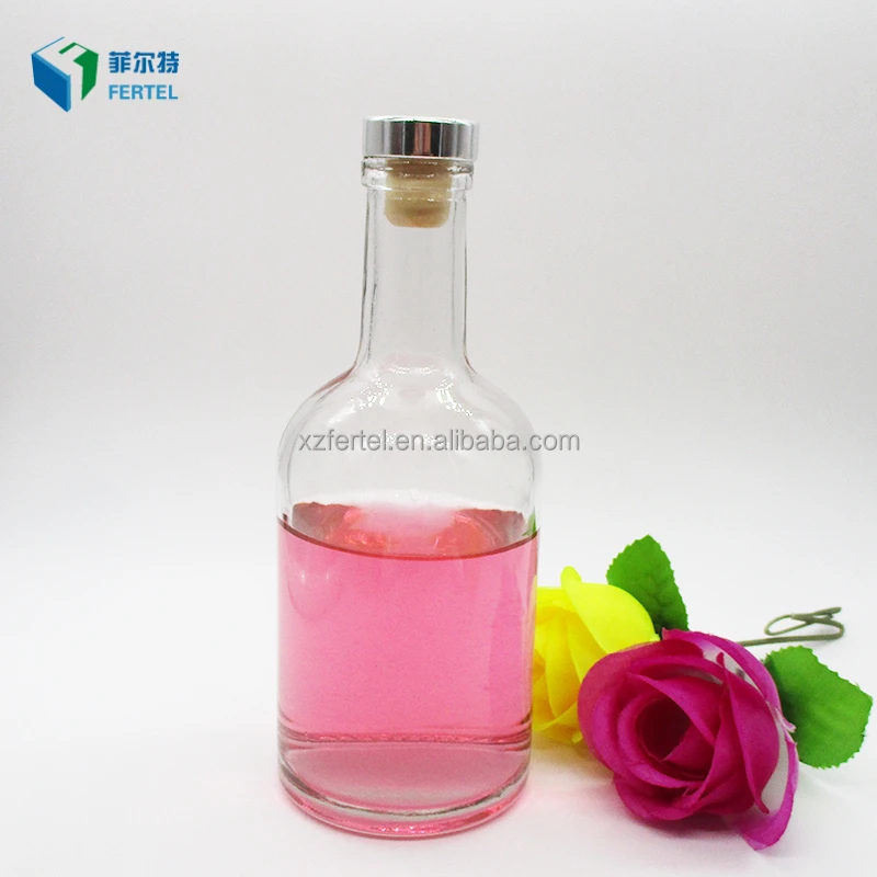 Recycled Glass Bottle with Cork for fragrance