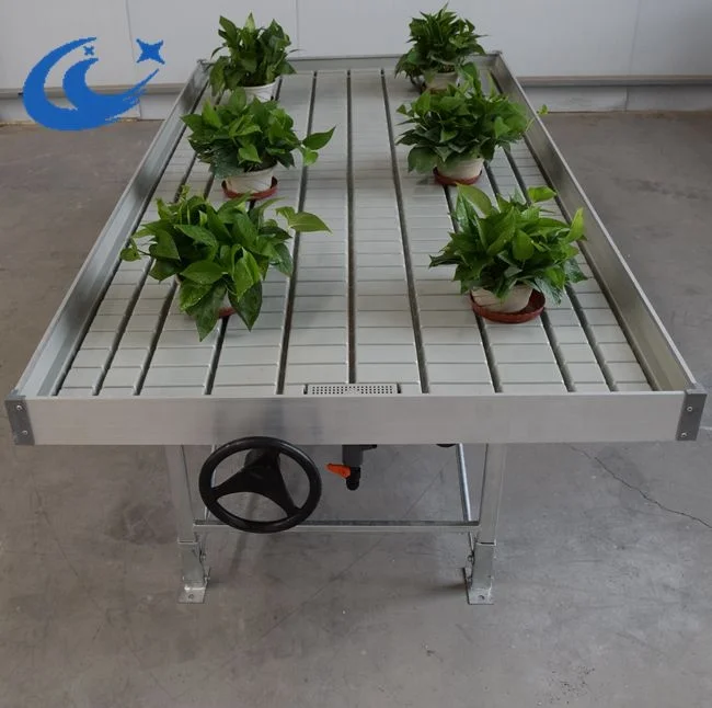44ftx8ft flood table  greenhouse rolling tableHydroponic ebb and flow rolling bench growing flood drain tray