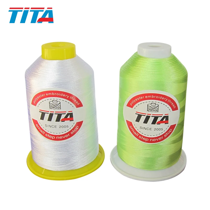 Embroidery thread 100% polyester 120/2 trilobal bright