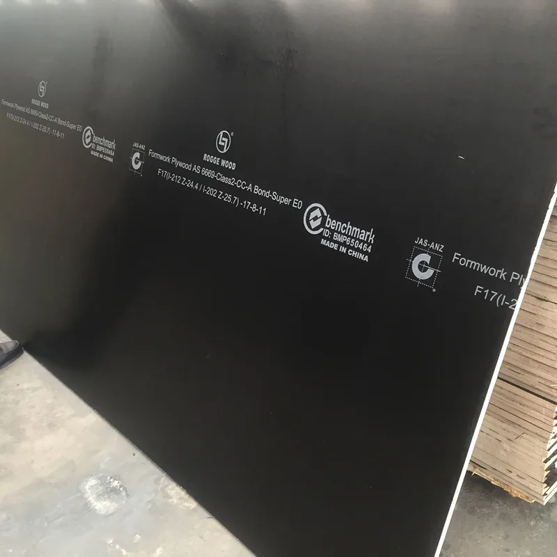 F17 класс 1200*1800*17 мм черная пленочная облицовочная фанера для опалубки