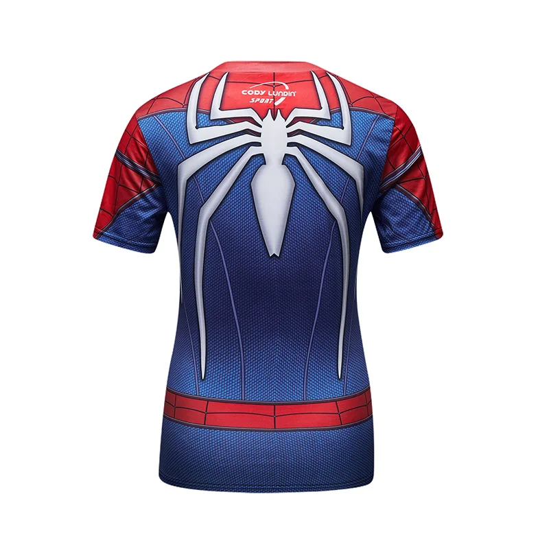 Work Out Apparel Woman Running Fitness Spiderman Dry Fit Tshirt