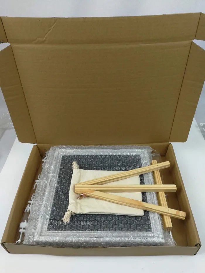 
Rustic felt letter board wooden frame with 340pcs of white letters creative wooden home decoration 