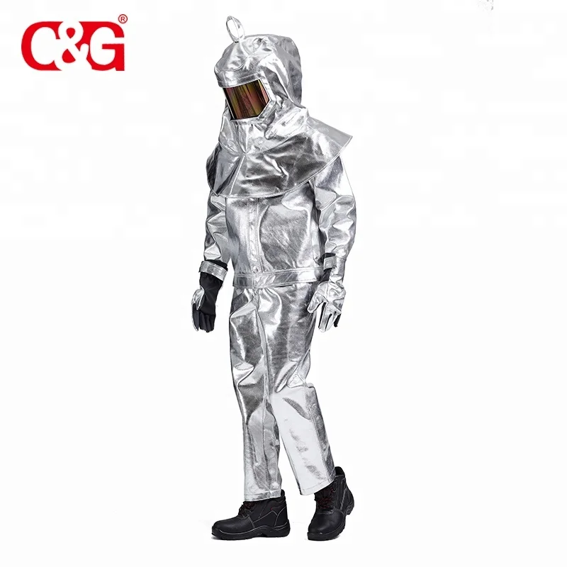 Heat Aluminized fire suit clothing for Steel Factory