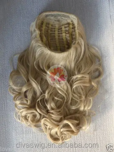 Hot selling 613 virgin blonde semi human clip in  half remy hair 3/4 wigs