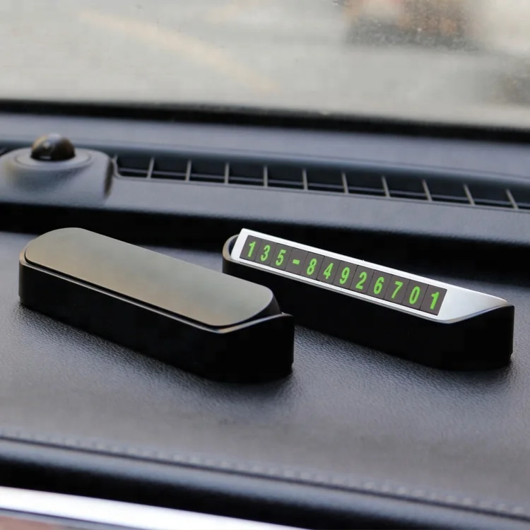 Custom Logo Printing Temporary Car Parking Card Custom Hidden Telephone Number Interior Accessories