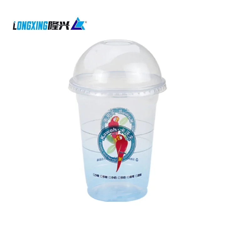 
16OZ Transparent Takeaway Plastic beverage Cups with Dome Lid 