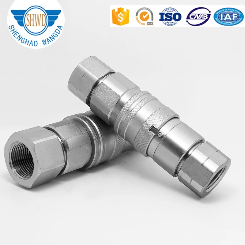 flat face quick Coupling Type High Pressure Stainless Steel Hydraulic Quick Coupling