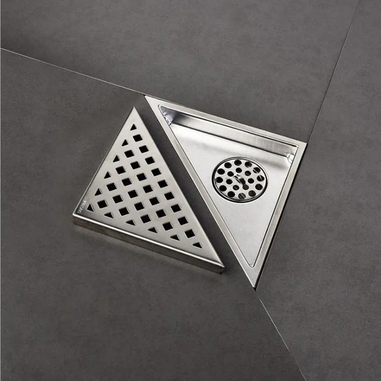 
Cheap Bath Accessories Shower Room Triangle Stainless Steel Shower Drain 