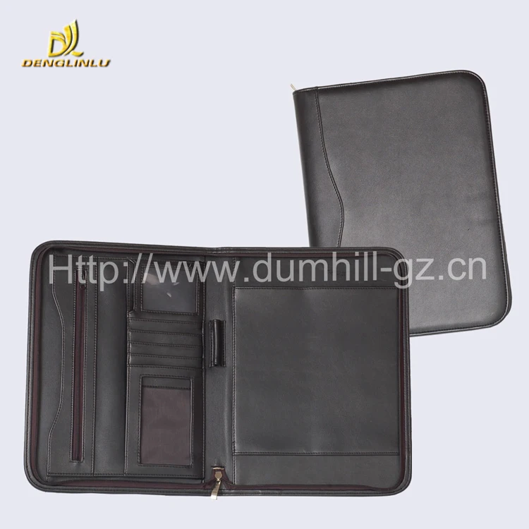 Лидер продаж кожаное портфель формата А4 с ручкой на молнии и карманом для калькулятора