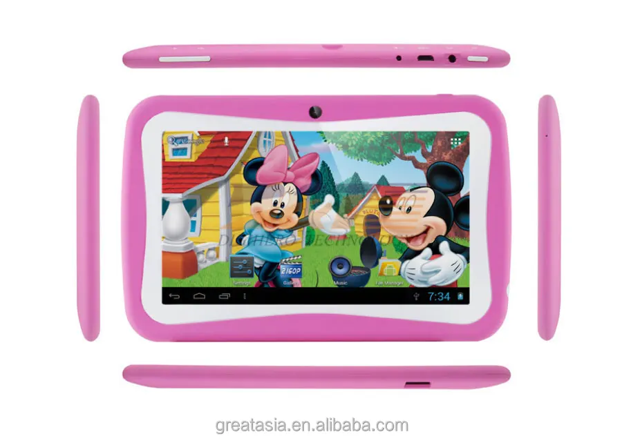 Оптовая продажа; Низкая цена; 7 дюймов Развивающие детские планшеты ПК Android 5,1 с резиновым чехлом Wi-Fi для планшетных ПК