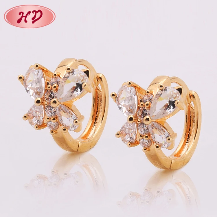 Hot Selling 2018 18K Gold Plated Huggies Earrings China Jewelry Factory