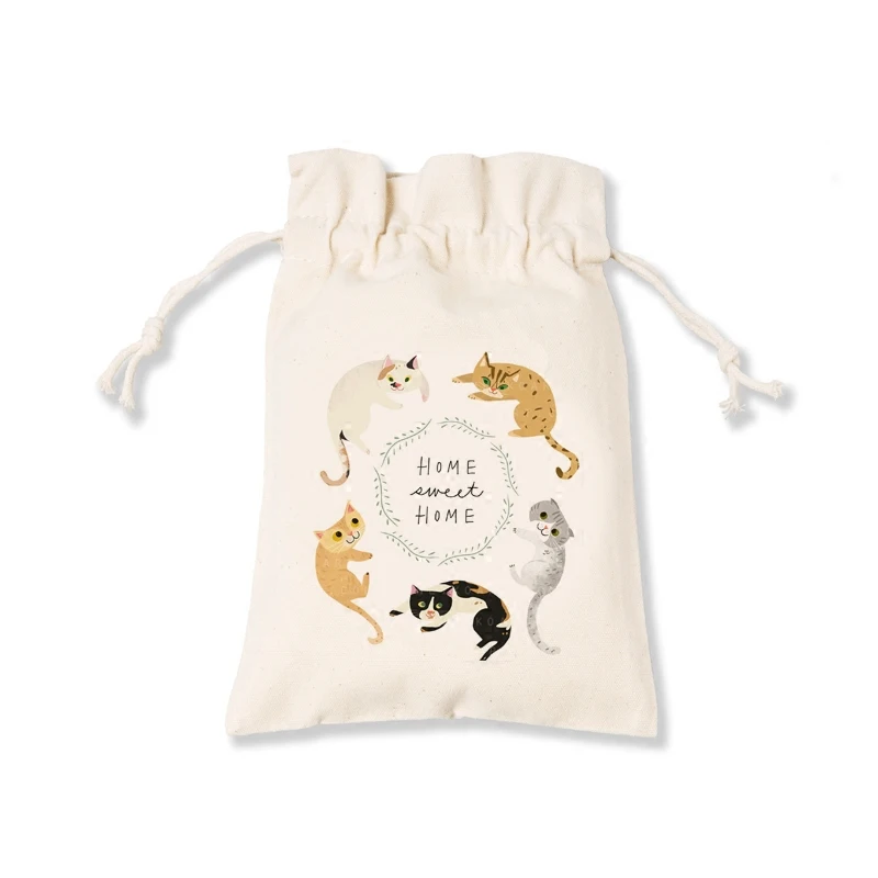 China made cheap small pouch custom logo gift bag cotton muslin toy bag with drawstring