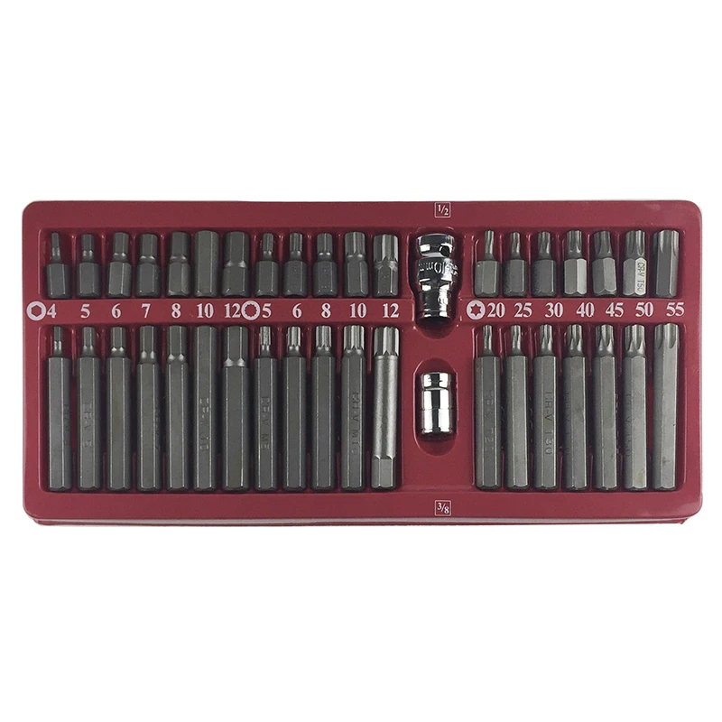 Set of 40pcs Star Screwdrivers Inner Hexagonal Spanner Bits Auto Repair Tools Spline Plum Blossom Type Screw Driver Tool Bit