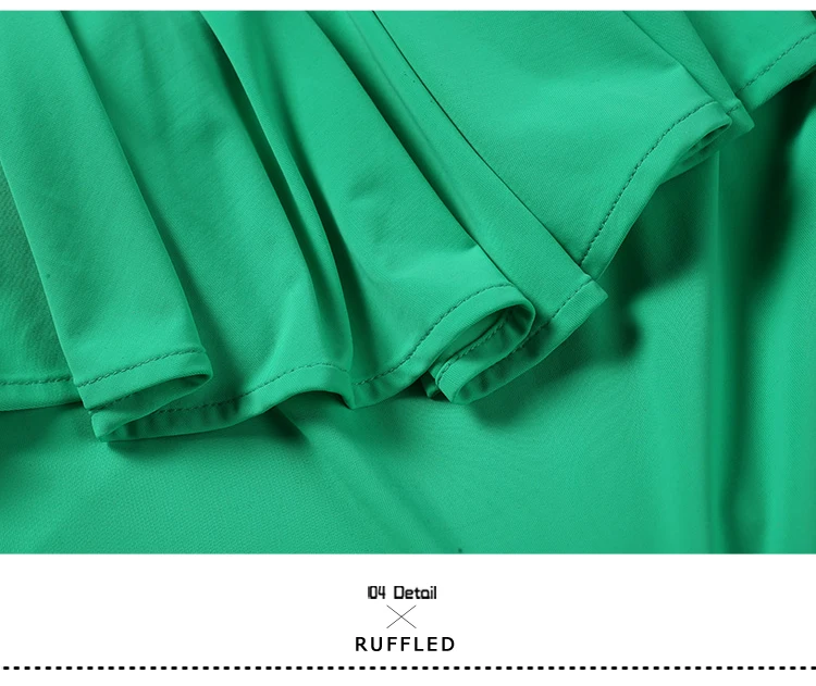 YF-MY757 Halter Neckline Dancing Dress Women Ladies Adult Latin Rumba Cha Cha Samba Ruffled Dress Costume Performance Wear