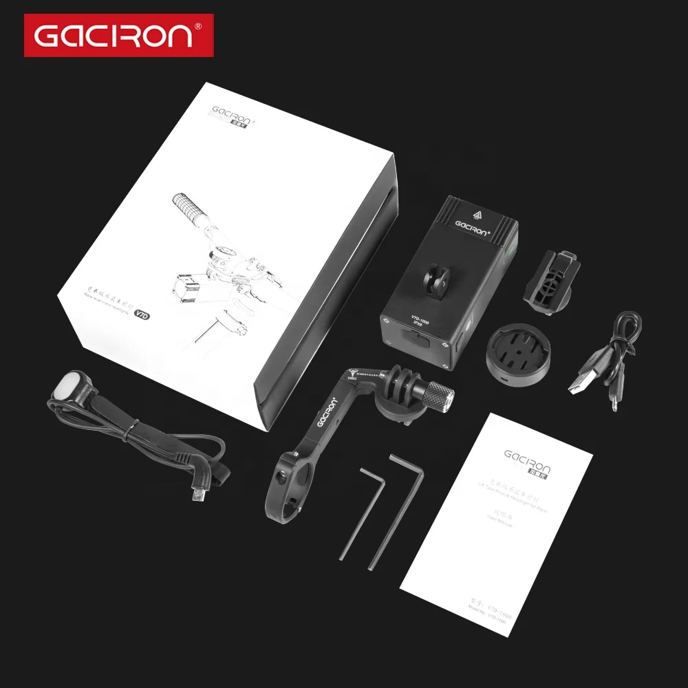 Intelligent Light Sensor V7D-1000 Lumen Super Bright Bicycle Light Go Pro Mount Optical Len Aluminum Alloy Bike Headlight