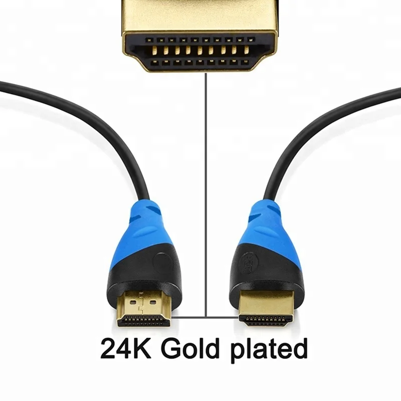 High quality 1.5m 3m 5m 10m 24k Gold Plating 19+1 bare copper 4K 60hz 2.0 hdmi cable for tv box