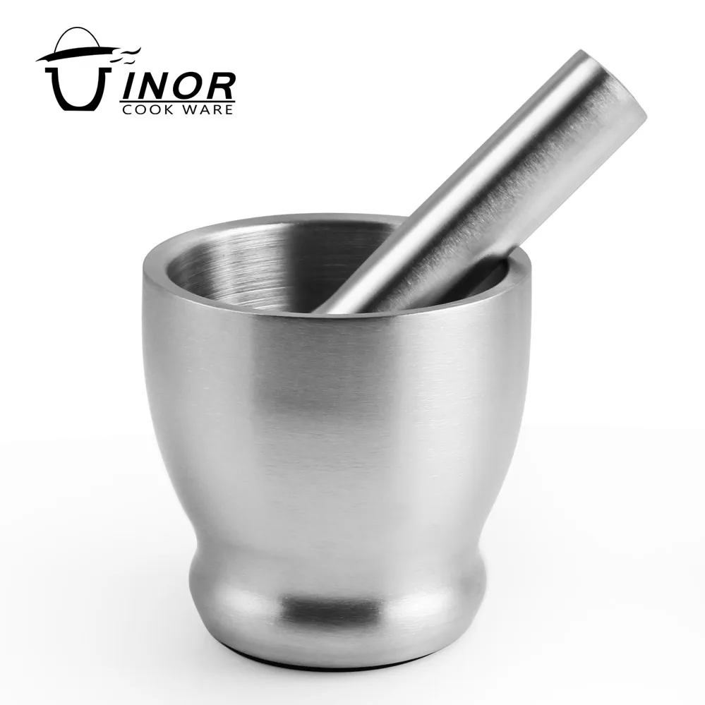 chaozhou garlic grinder stainless steel mortar & pestle for kitchen