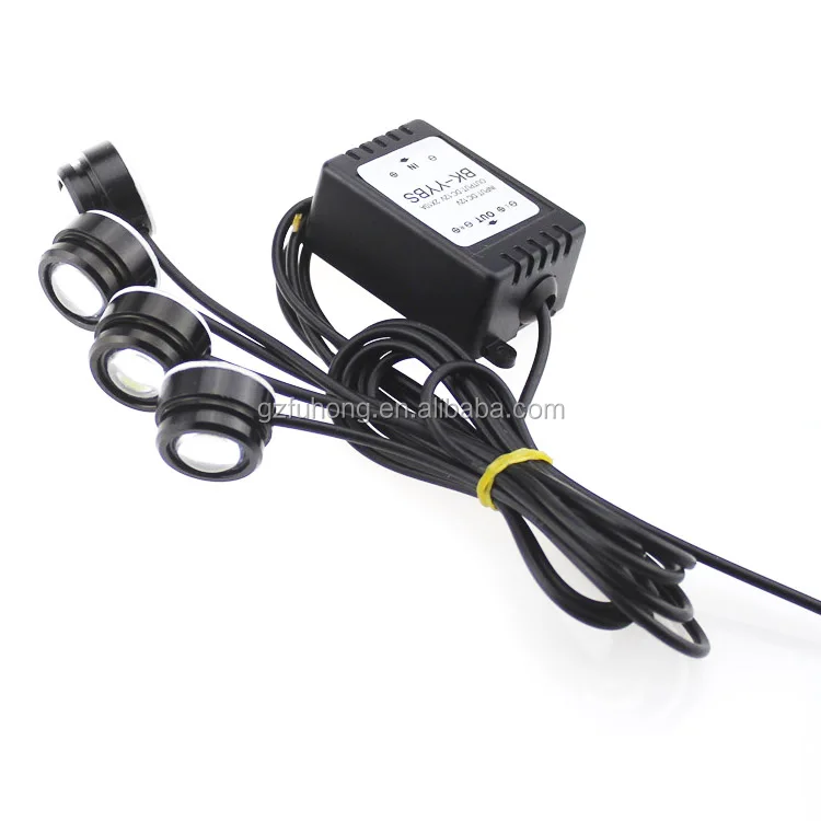 
Led 4*1.5W Car Strobe Flash Fog Daytime Running Light Eagle Eyes with Remote Control drl 