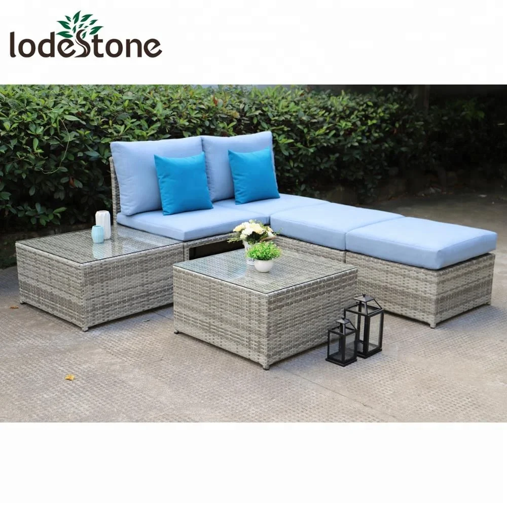 Morden multifunctional sofa set new designs 2018 rattan furniture balcony corner sofa set