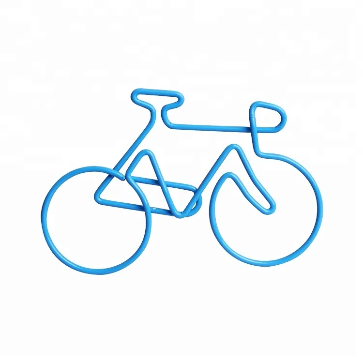 Different color metal vehicle bicycle bike shaped  paper clip