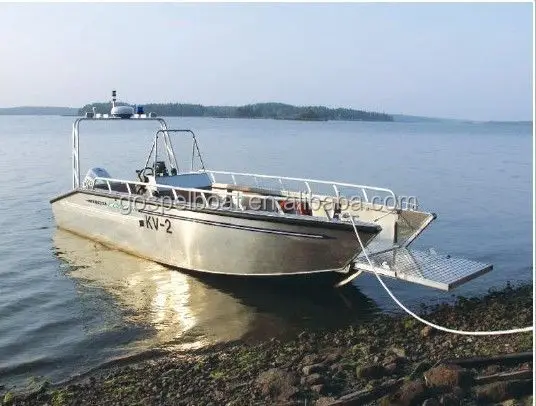 Большая алюминиевая посадочная площадка для корпуса лодки для работы