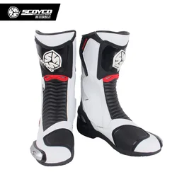 SCOYCO Motorcycle auto racing wear Riding Boots Anti-skip Shockproof Racing Speed Metal slide ATV/MTB/MX Safety Motor Shoes