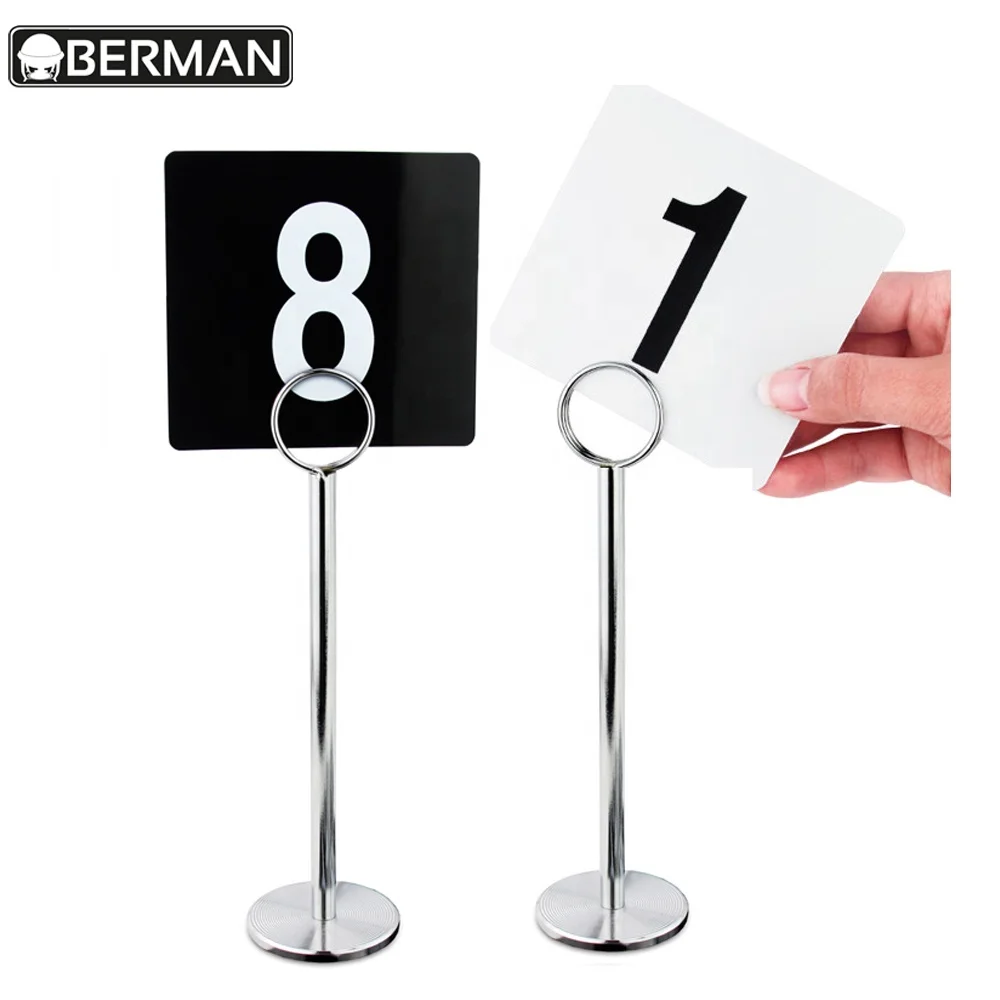 Metal restaurant table number holders , High quality wedding table number stands