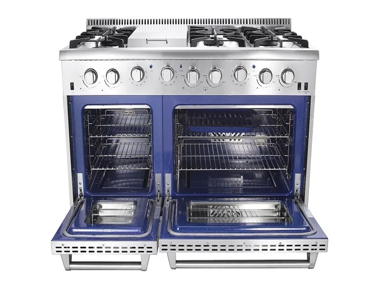
Professional Oven 6 Burner Gas Cooking Range with Griddle 