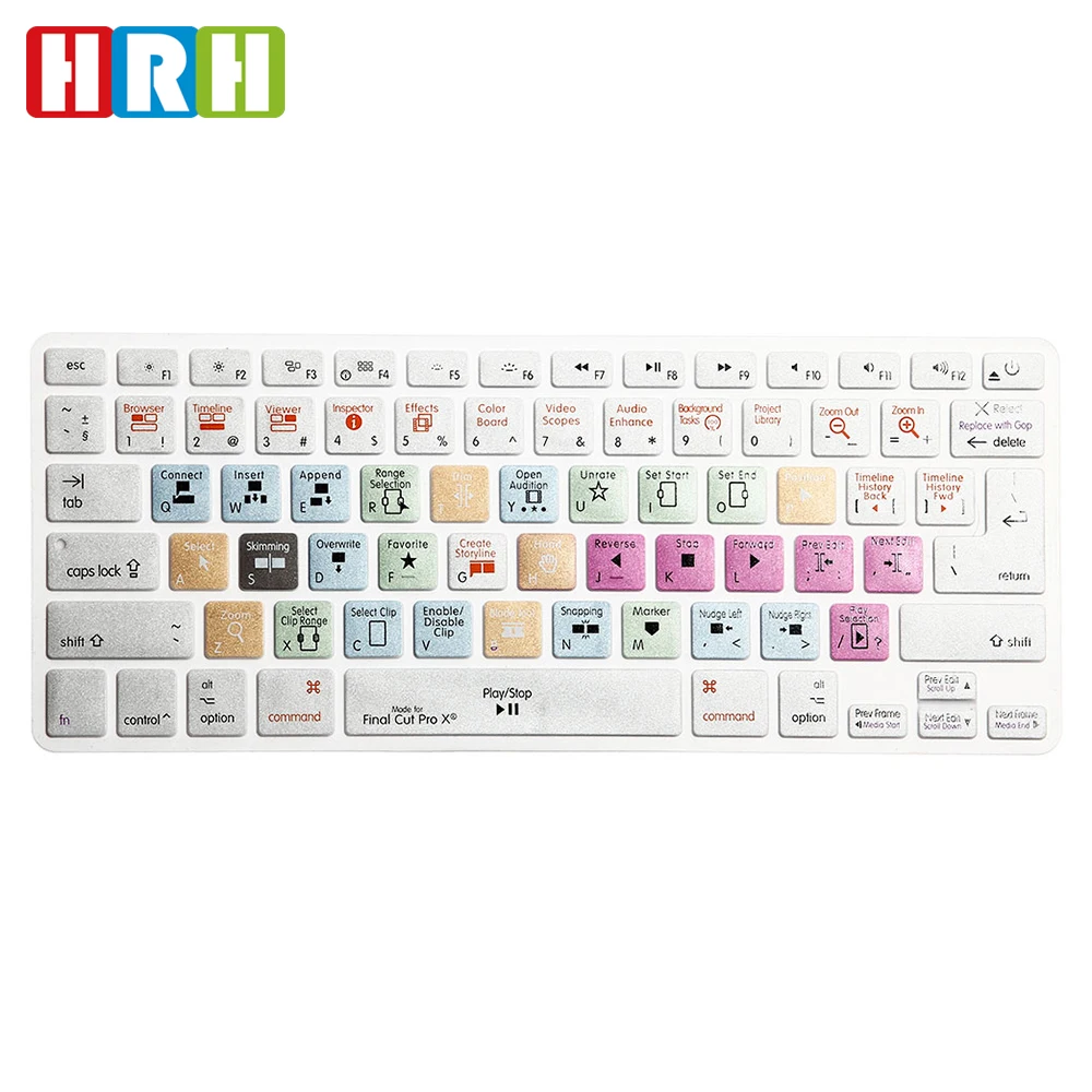 Водонепроницаемый final cut pro x ярлык силиконовый чехол протектор на заказ для Macbook pro 13 A1369 A1466 final cut pro x