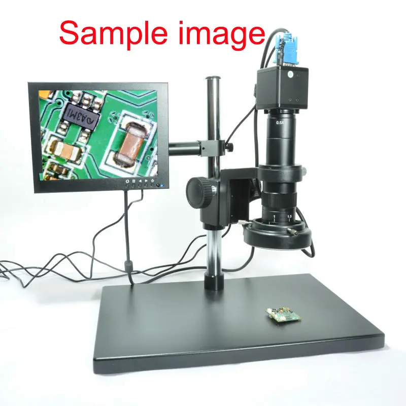 HAYEAR 2.0MP HD Digital C-mount Microscope Camera Magnifier PC VGA Output for PCB Lab Industry Industrial Inspection